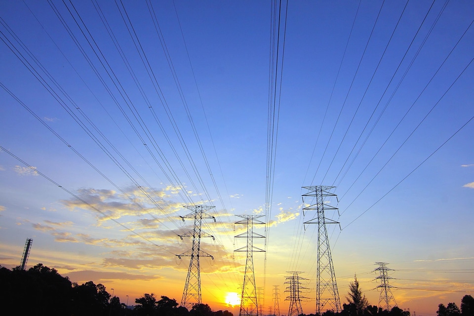 Dusk electricity sun