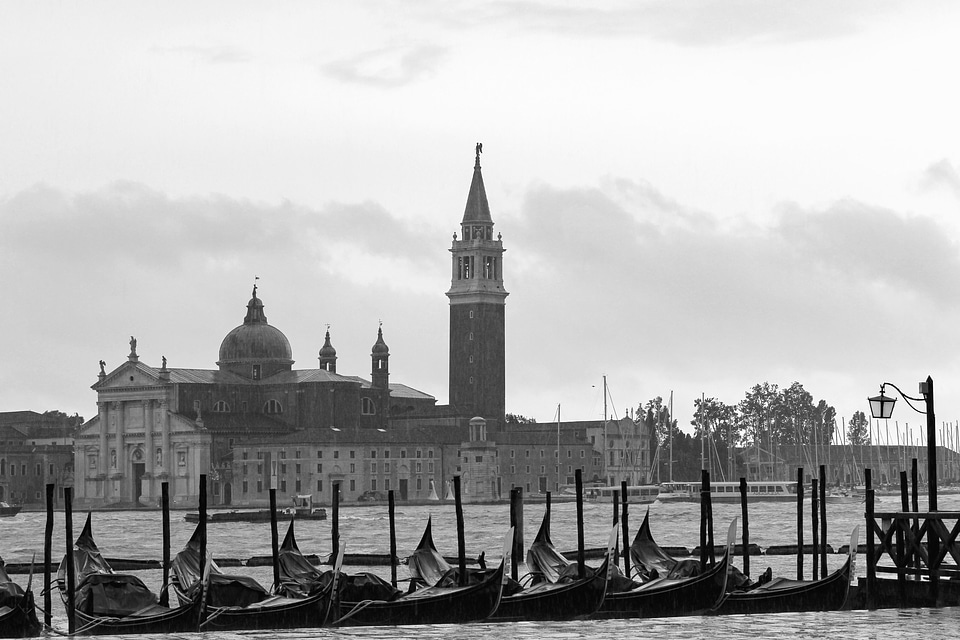 Architecture black and white boot