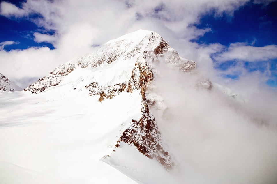 Clouds cold glacier