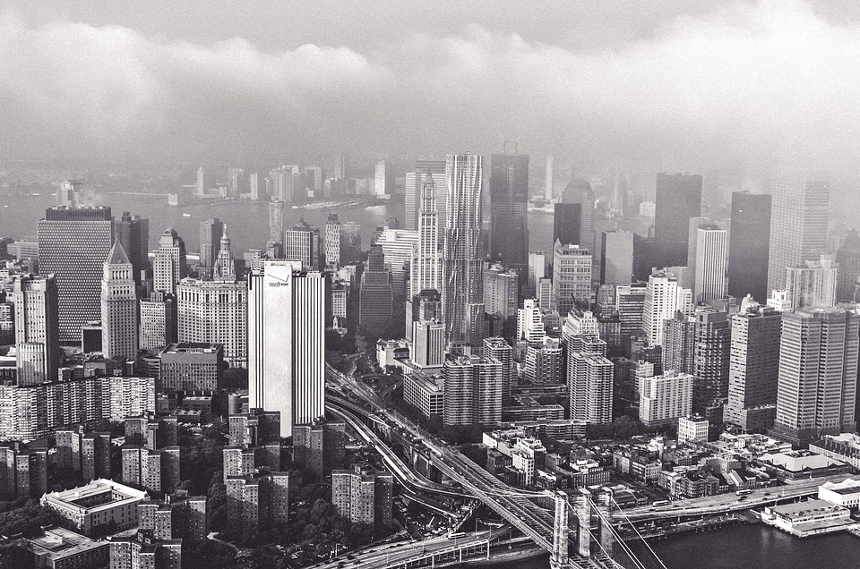 Architecture black and white business city