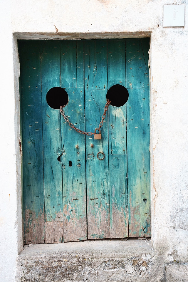 Ancient block front door