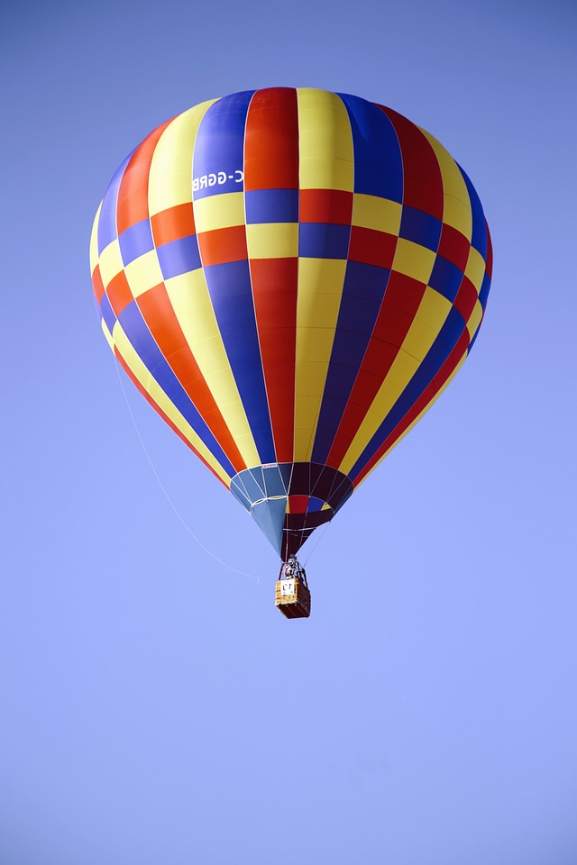 Balloon basket blue sky