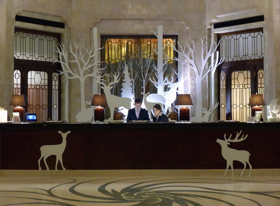 Christmas deer hotel