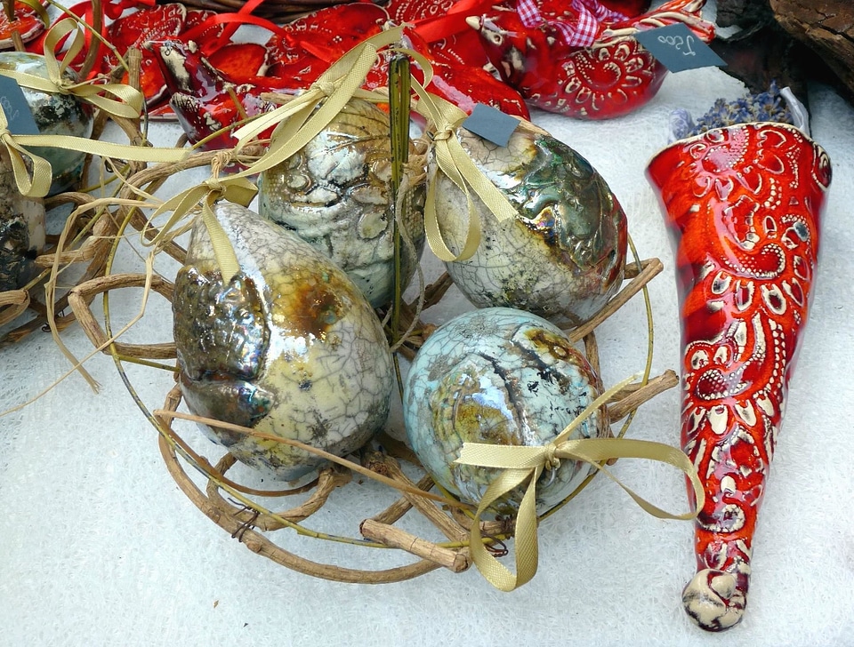 Art basket ceramic