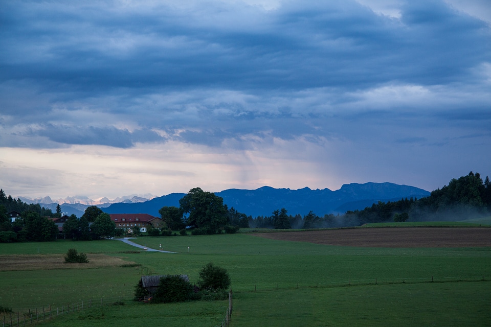 Evening grey blue photo