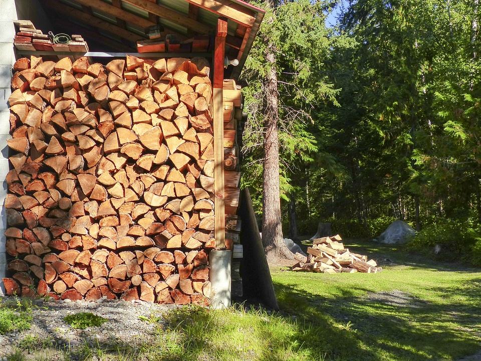 Winter wood firewood heating