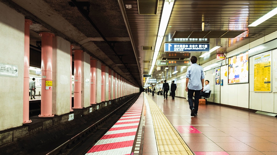 Man railway station photo