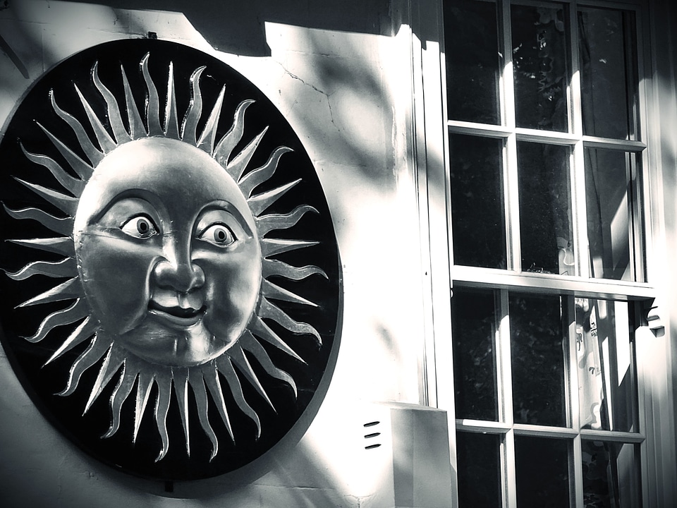 Art black and white door
