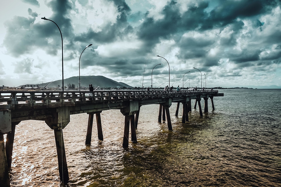Beach beautiful photo bridge