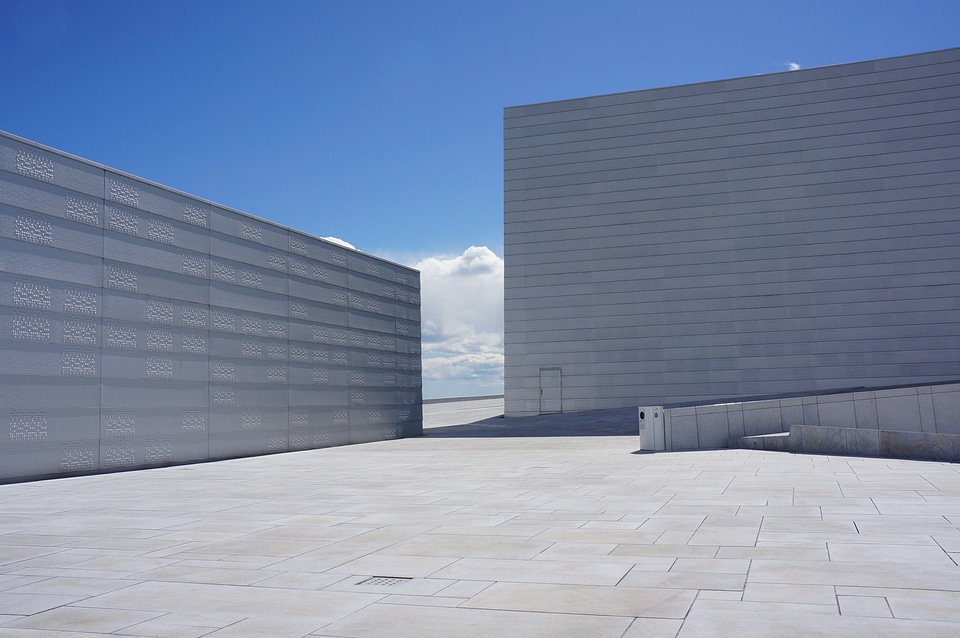 Blue architecture sky