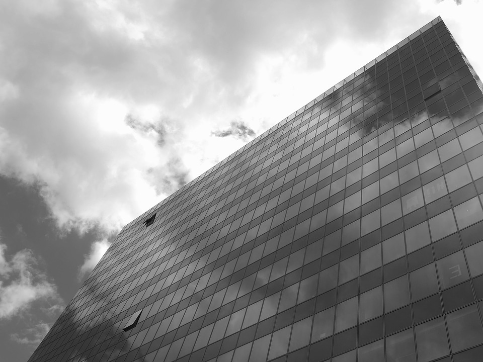 Architecture black and white building