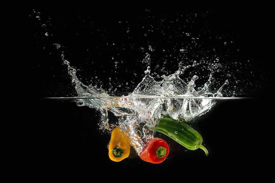 Beautiful Photo bell pepper fresh water