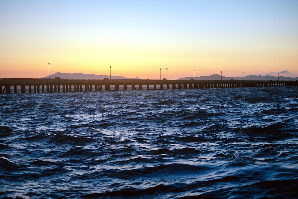 Beach bridge horizon
