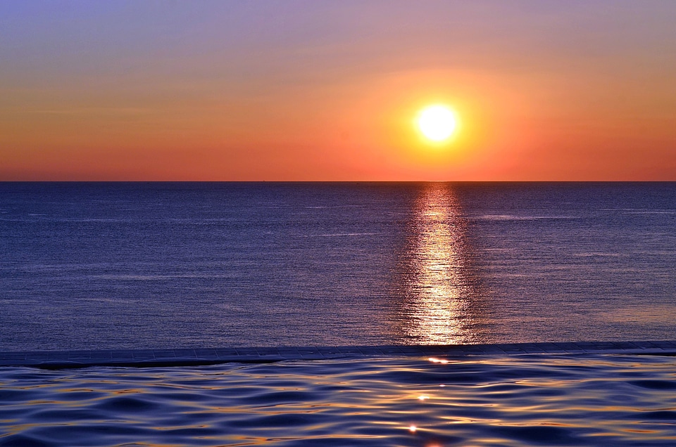 Beach beautiful photo dusk