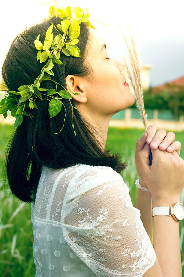 Fashion flowers girl