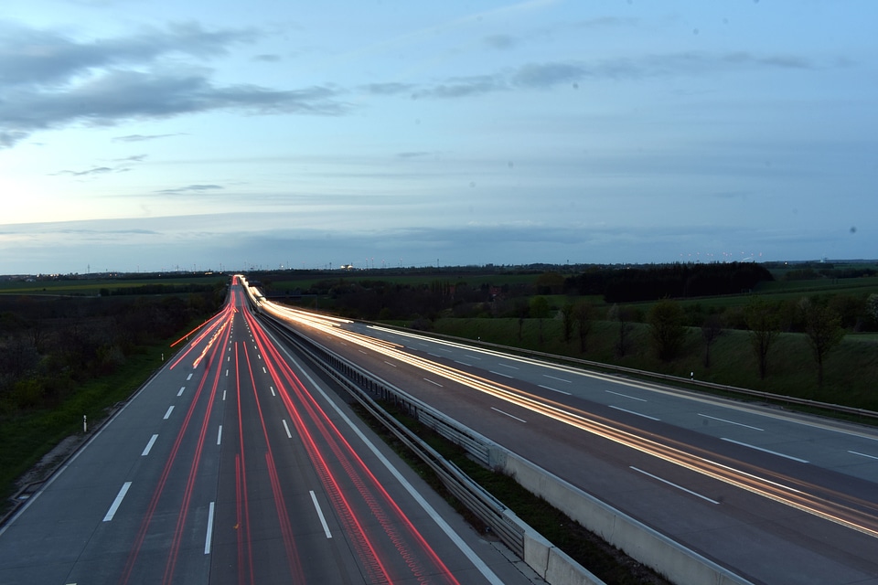 Grass highway landscape