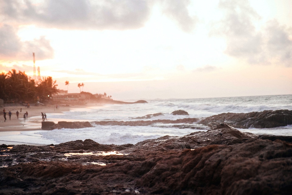 Beach coast dusk