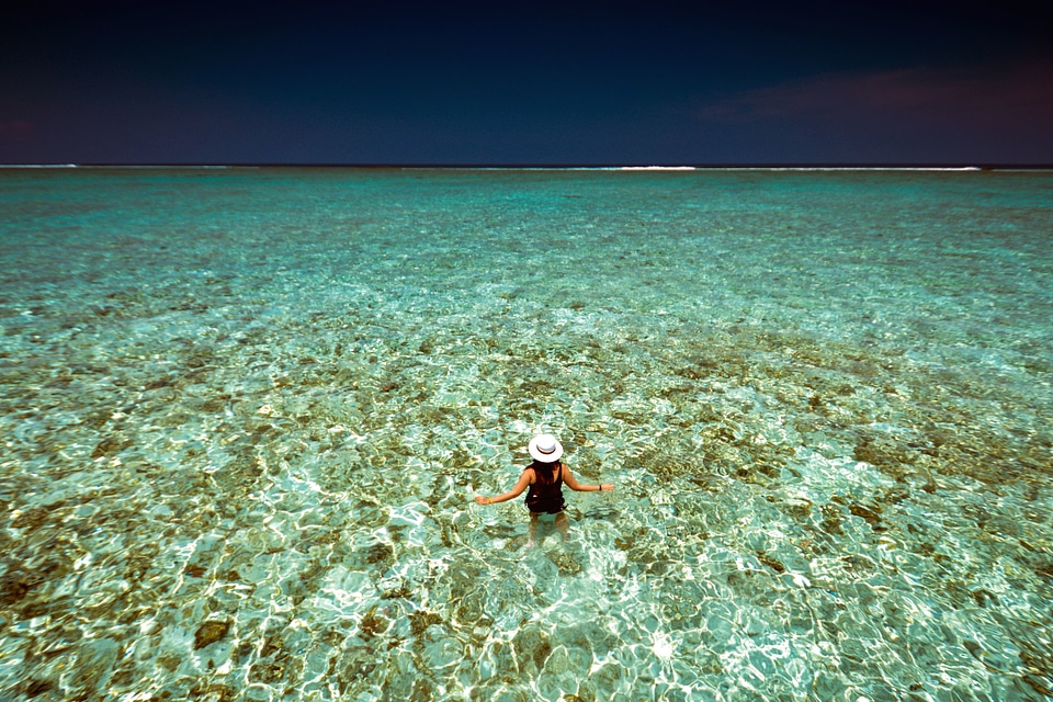 Beach blue sea