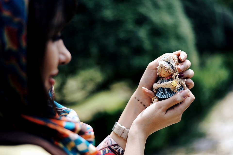 Girl hand happiness