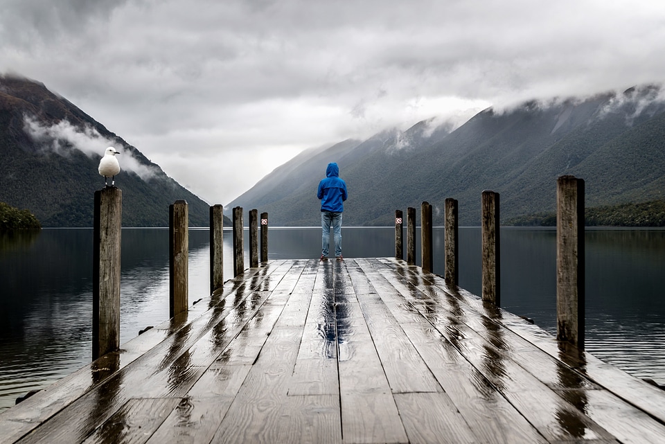 Mountain nature rain
