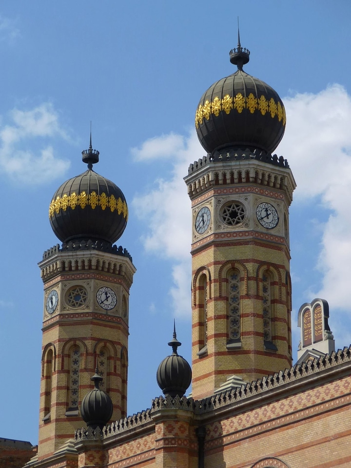 Architecture bell tower clock
