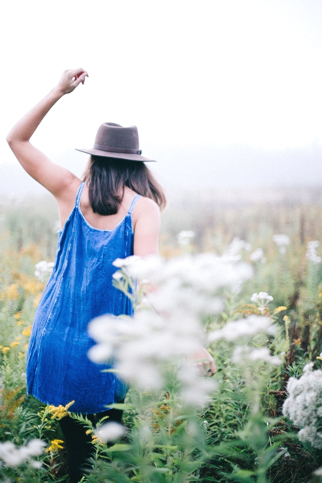 Countryside field girl photo