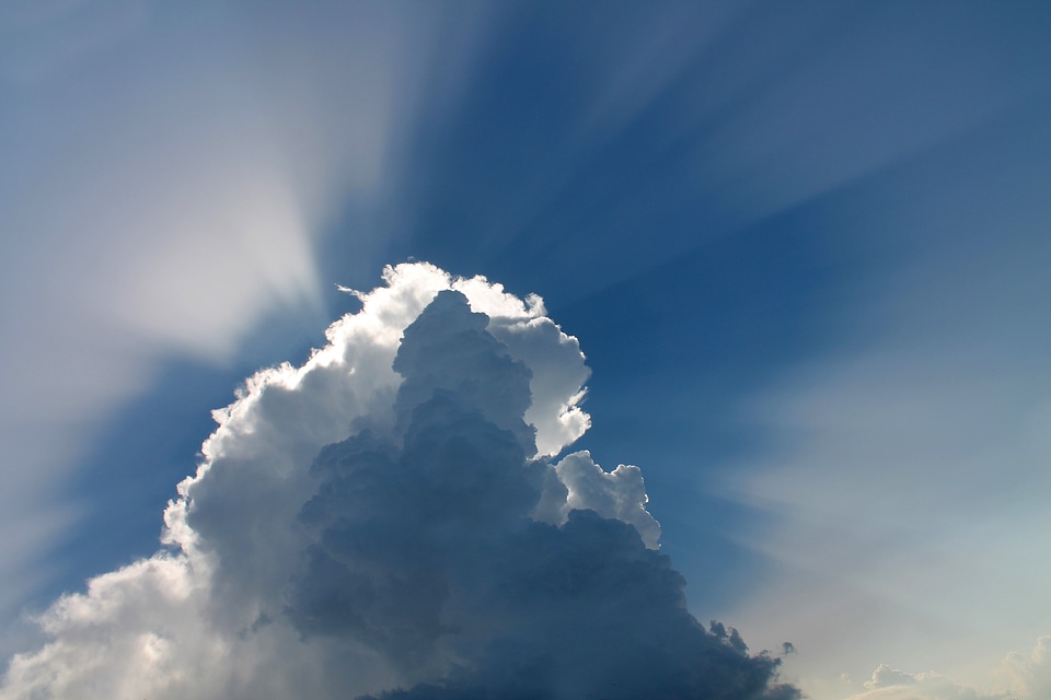 Space rays sunrays