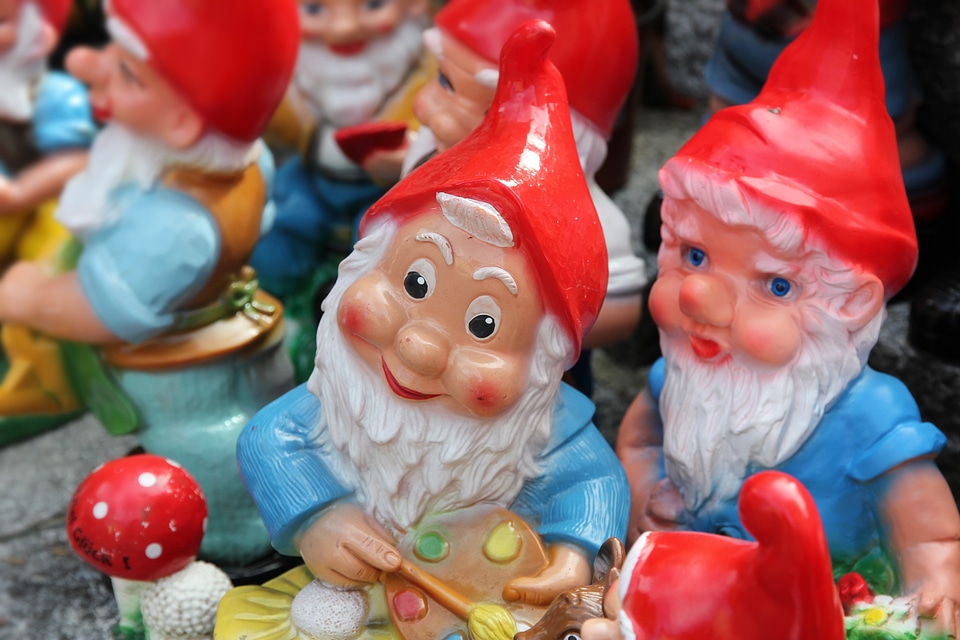 Cute ornament garden gnome