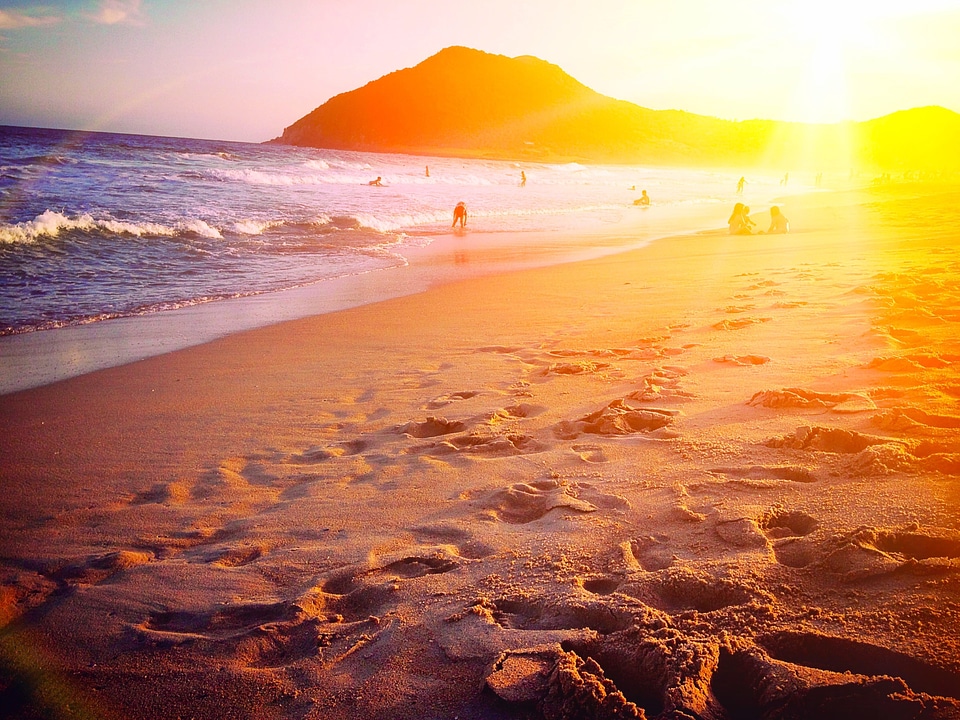 Beach beautiful photo dusk