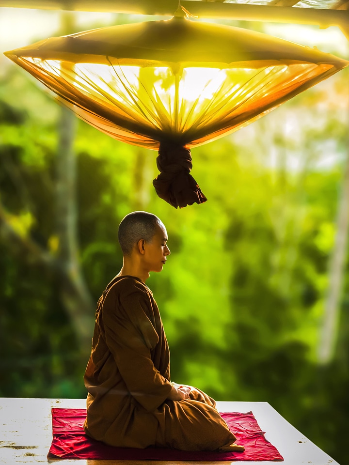 Buddhism man meditation