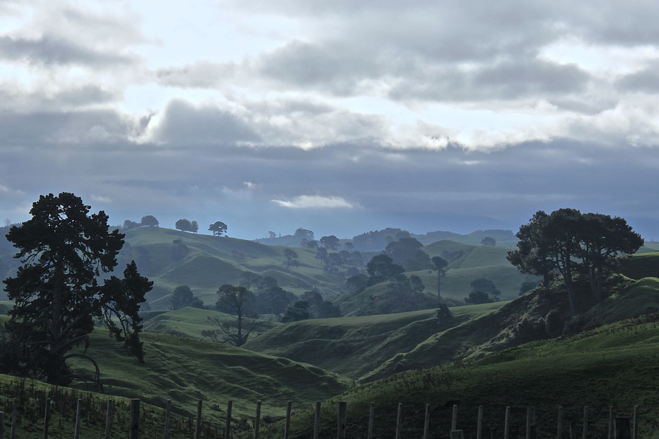 Mountains nature overcast
