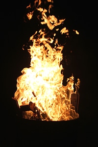 Campfire firewood flame