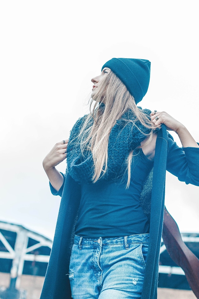 Blonde Hair clothes denim