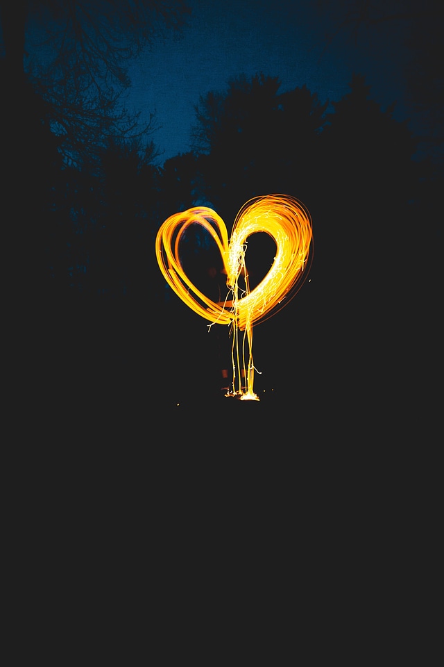 Dark figure heart