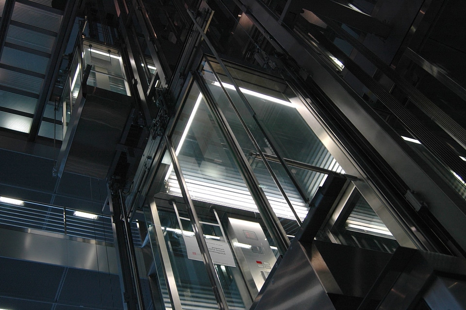 Building elevator glass