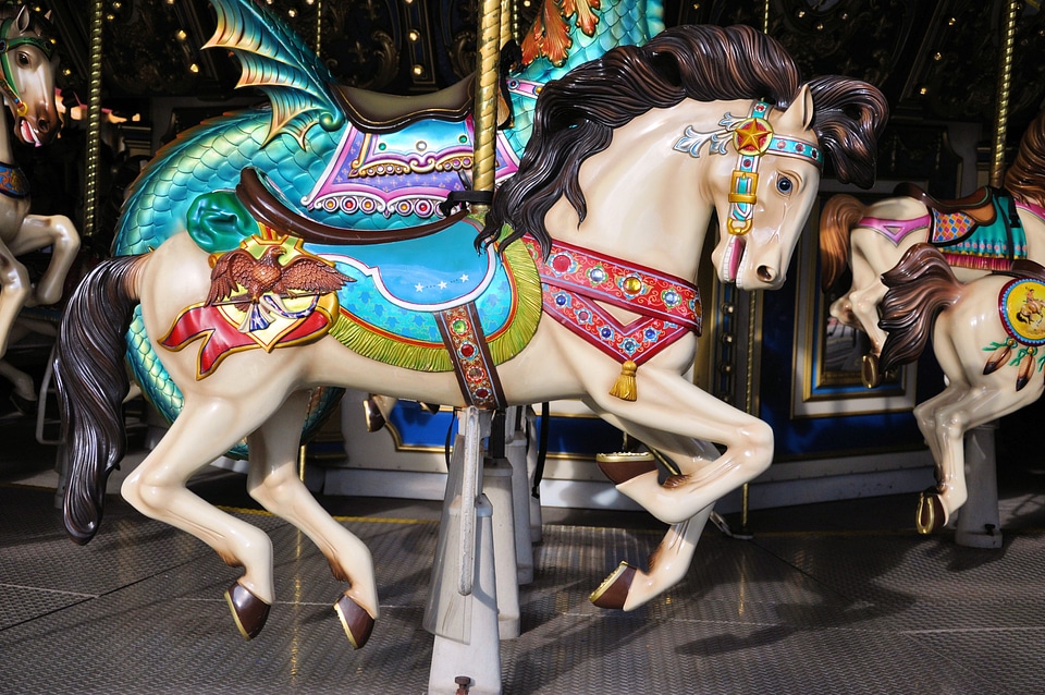 Amusement parks carousel