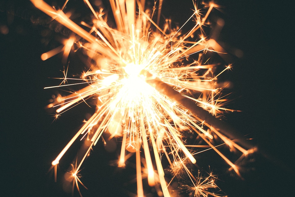Celebration fireworks light
