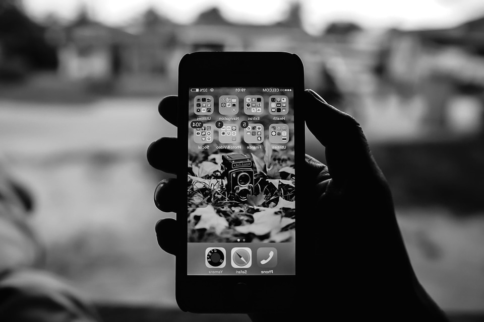 Black And White gadgets hand