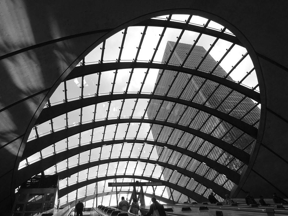 Architecture black and white building