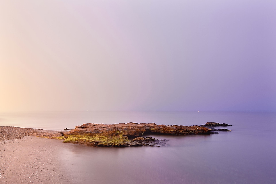 Beach coast dusk