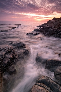 Beach coast dusk