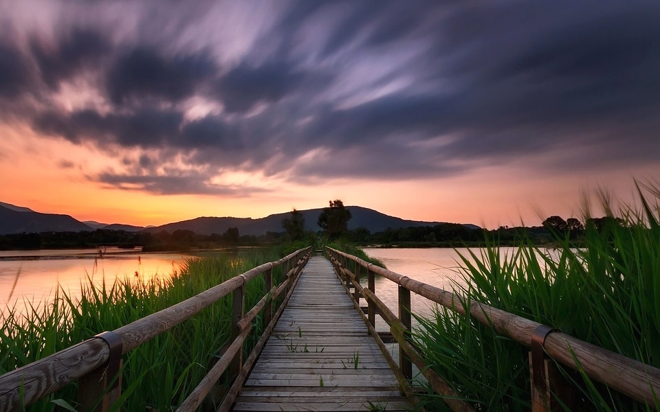Beautiful Photo dock dusk