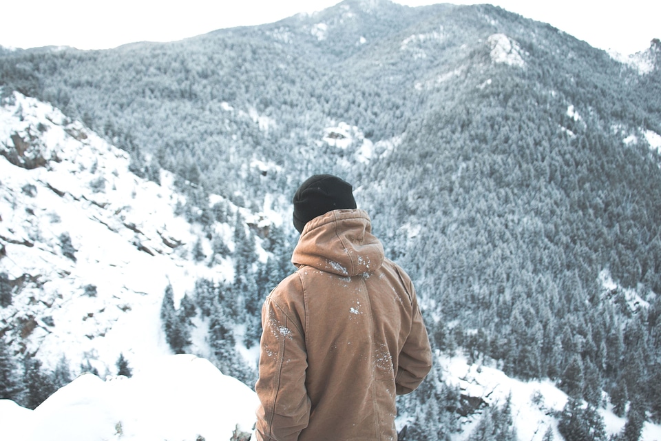 Cold person snow