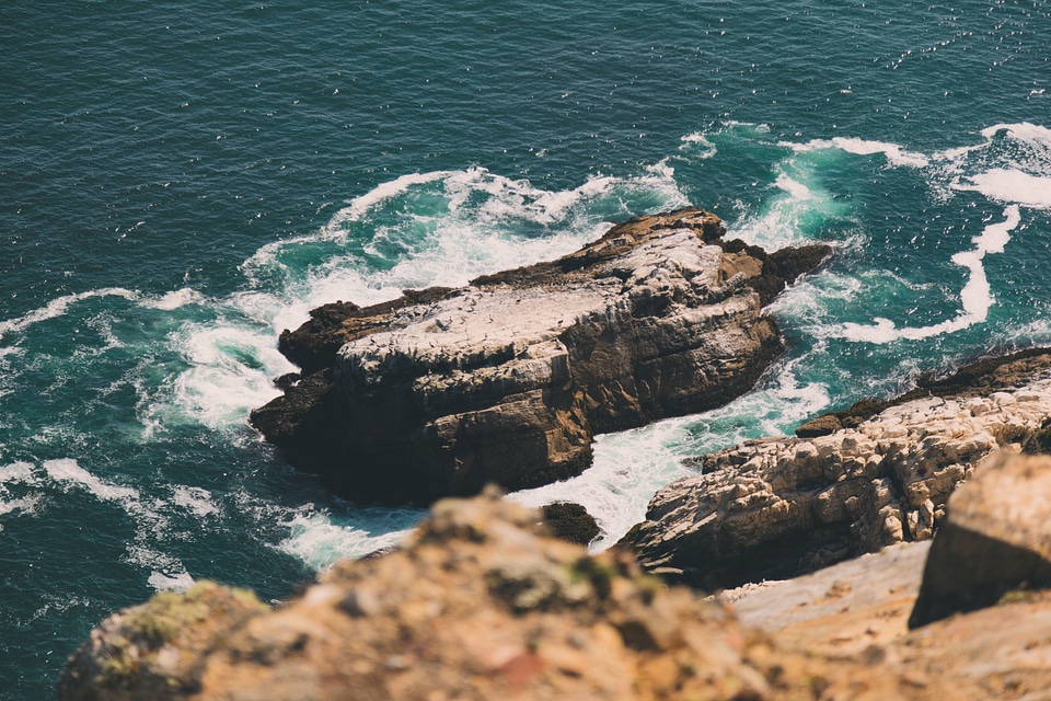 Coast rock sea