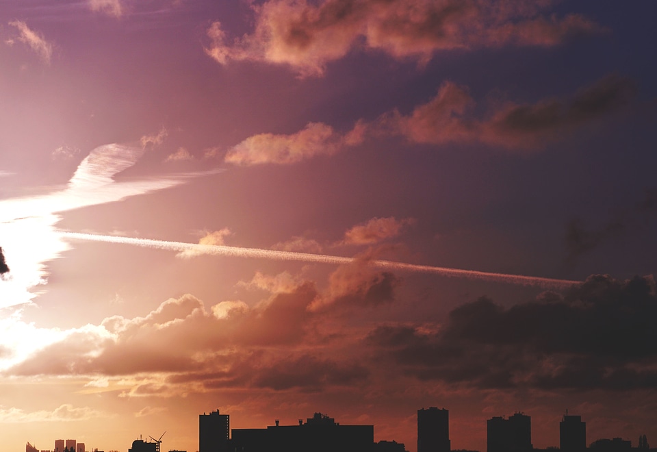 City cloud dusk