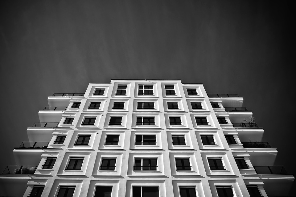 Abstract architecture black and white