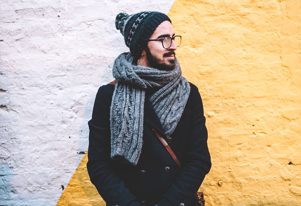 Fashion person scarf