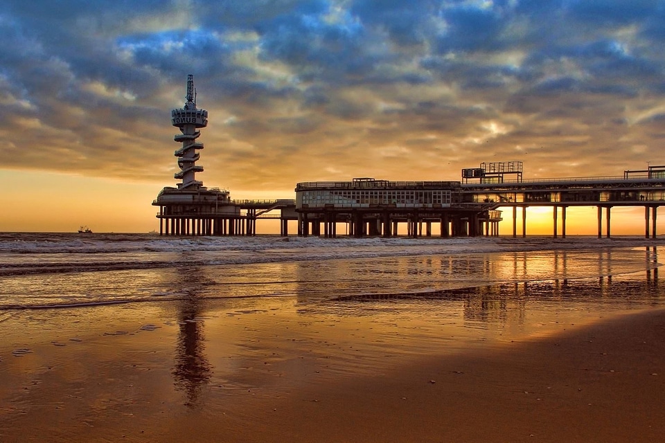 Beach beautiful photo dusk