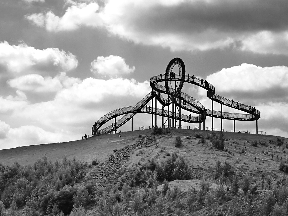 Black And White cloudy construction
