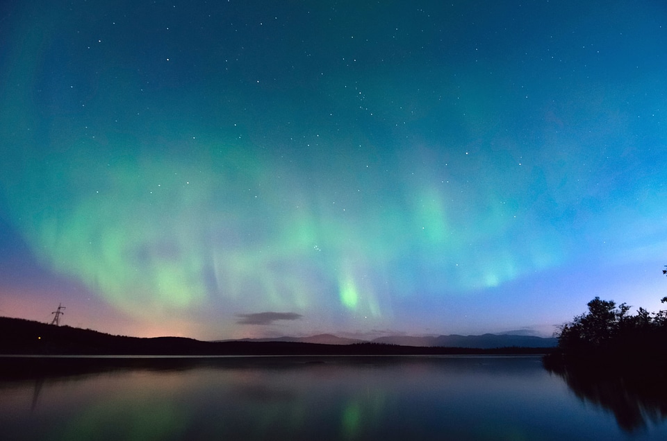Aurora Borealis lights night